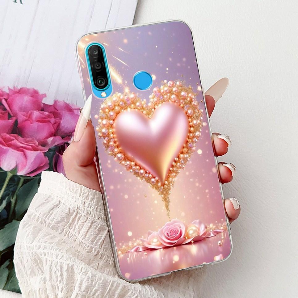 Cover For Huawei P30 Lite P10Lite Back Bumper Huawei P20 Lite Colorful Butterfly Flower Painting Phone Case Transparent Soft TPU