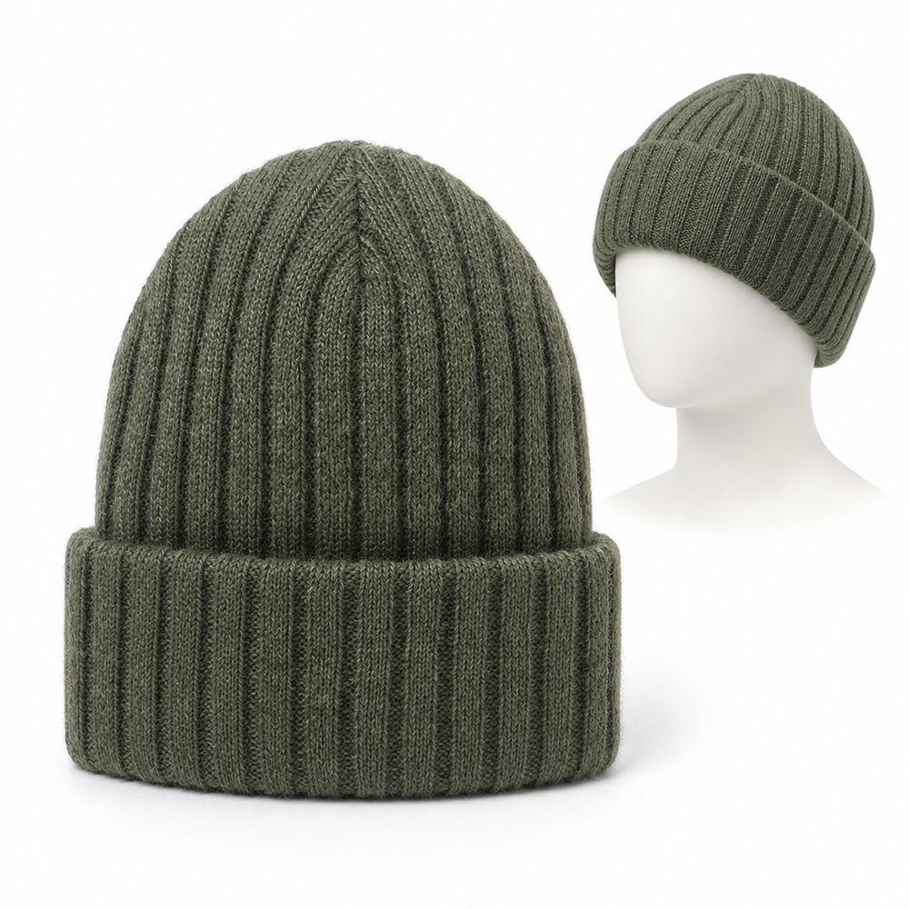 Solid Color Winter Cap Cat Ear Casual Knit Cap Casual Embroidered Bonnet Autumn Winter