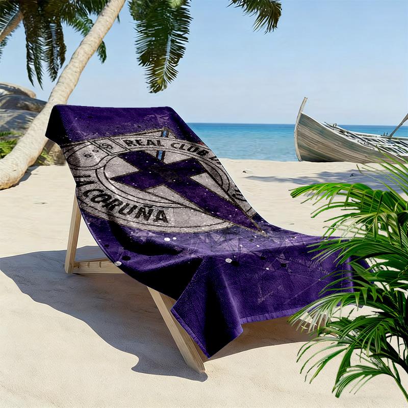 Deportivo de La Coruña Print Beach Towel, Large Soft Quick Dry Towel for Beach Camping Swimming