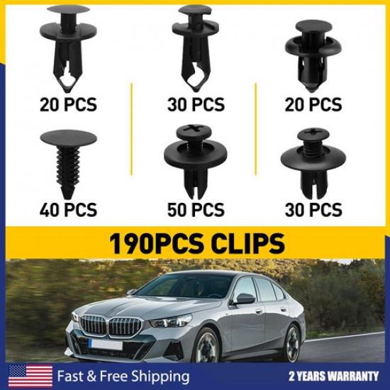190XS Крепеж для отделки кузова автомобиля Пластиковые заклепки-пистоны Панельные клипсы Заклепки Крыло Замена
