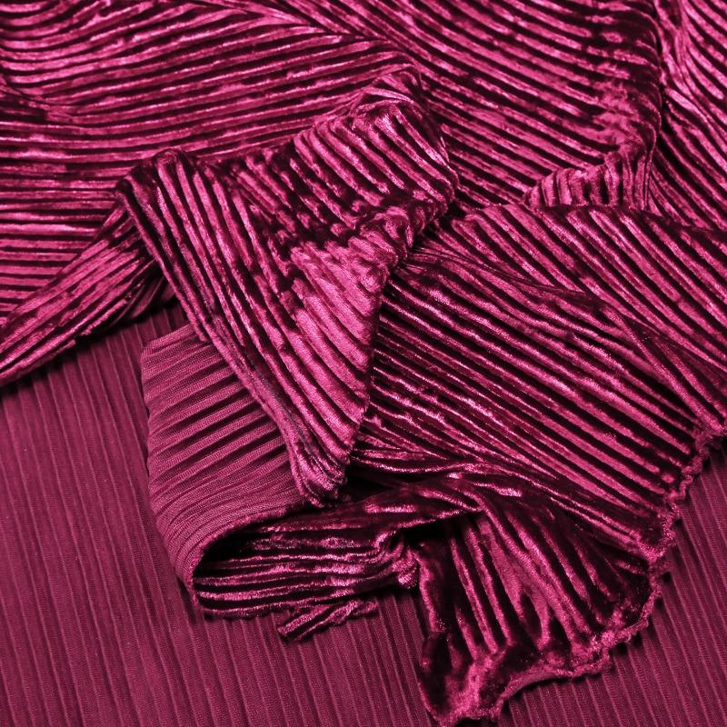 100x158cm Striped Textured Pleated Fabric Elastic Silky Drape for Spring and Dress Wide Leg Pants Clothing Fabric
