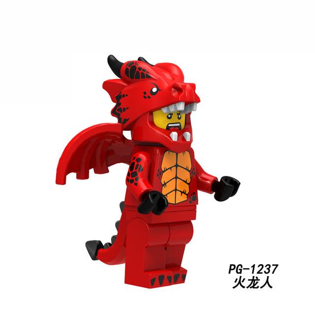 Animals Pumping Series Rabbit Cow Gingerbread Man Cat Dog Dargon Kangaroo Deer Building Blocks Toys