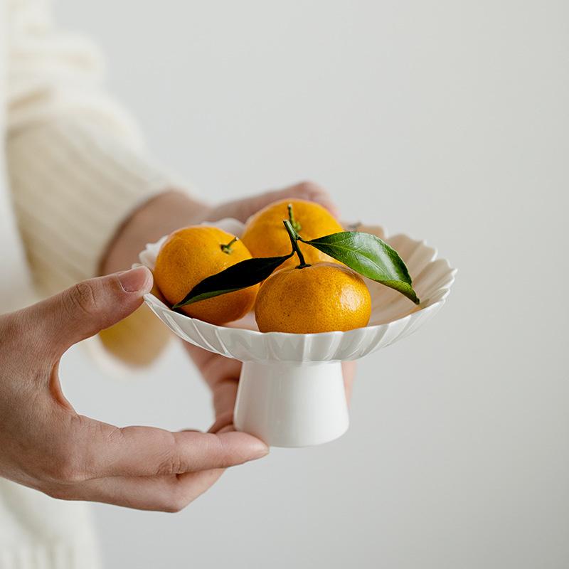 Креативная расписанная вручную орхидея фаленопсис, художественная чайная тарелка с лепестками хризантемы, керамическая тарелка для фруктов, подставка для конфет и торта, корзина