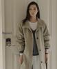 LINGSEOUL High Neck Trench Coat-Beige
