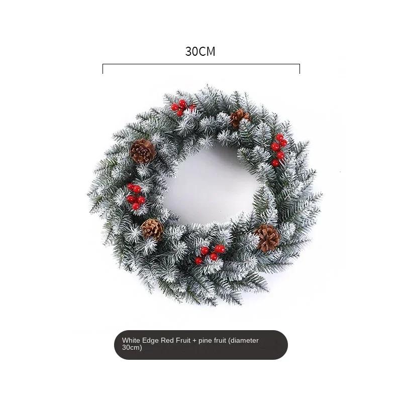 Рождественский венок из лозы Праздничные украшения для дома, двери, стены, центральный элемент для стола, Праздничная рождественская вечеринка, Сезонные украшения
