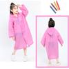 Children"s Raincoat Thickened Waterproof Girls Boy Rain Coat Kids Clear Transparent Hooded Rain