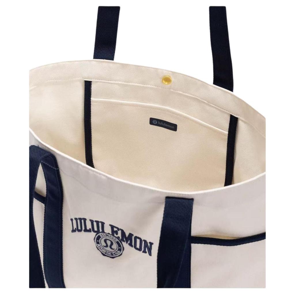 Lululemon Daily 20L Logo Tote Bag Unisex Tote Bags Ivory Blue LU9CHRS-072201