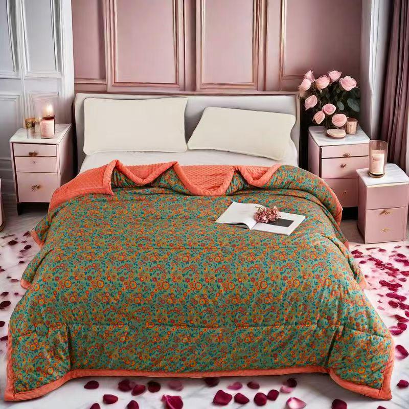 Популярное 3D-массажное одеяло из бобового бархата класса А – для всех сезонов, легкое и теплое, для дома или общежития