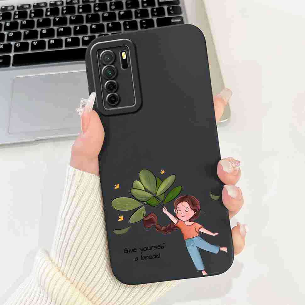 Для Huawei Nova 7 SE CDY-AN00 Мягкий Силиконовый Модный Чехол с Цветами Для Huawei Nova7 SE Nova 7se 6.5" Милый Мультяшный Защитный Бампер
