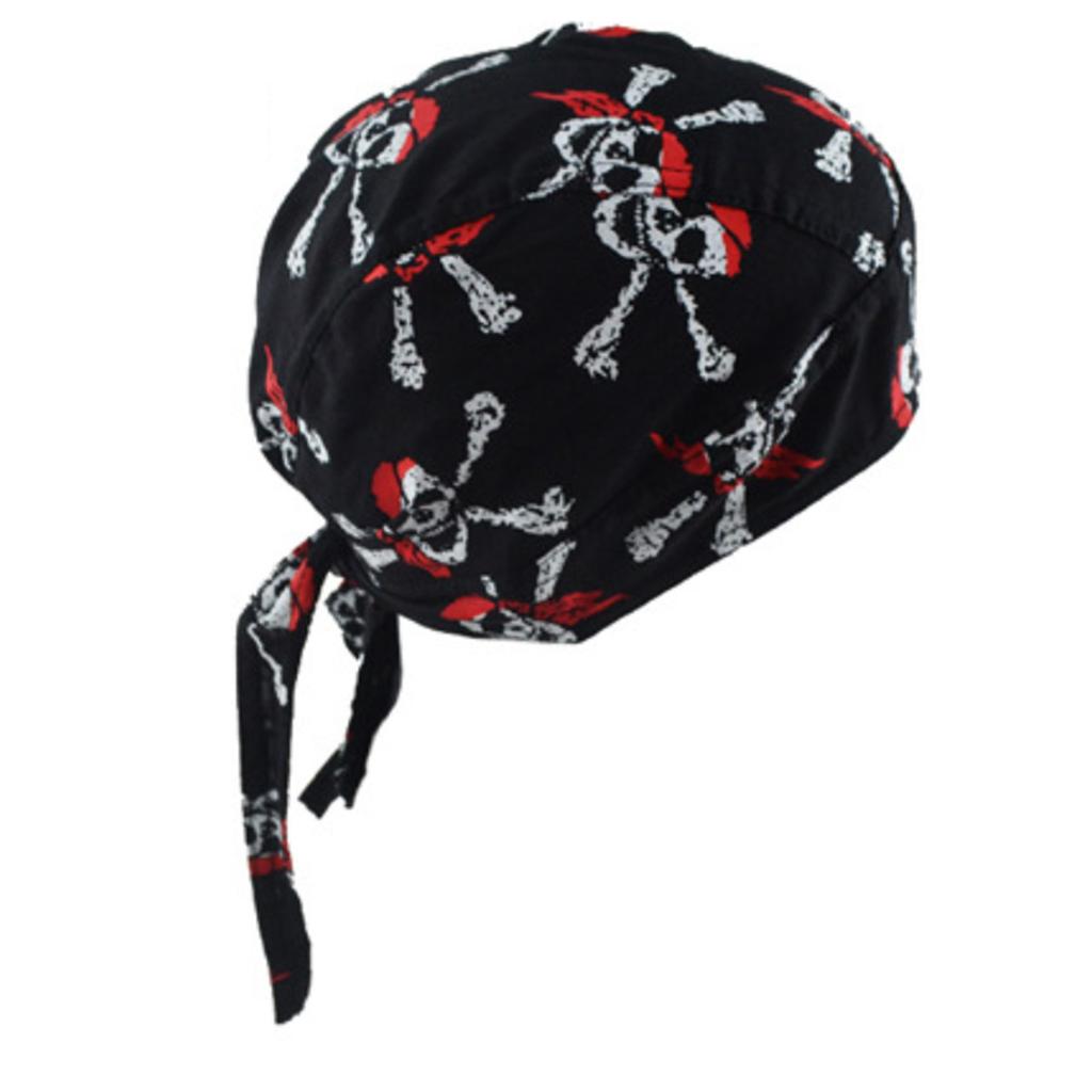 Cotton Skull Cap Head Wrap Cap Motorcycle Biker Hat Butterfly Print Bandana