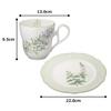 Кружка Noritake Тарелка 375 мл 22 см Английские травы Подходит для микроволновой печи 2 штуки 2 штуки Костяной фарфор & (Парный набор) Кружка Тарелка Кружка Тарелка M9715/4942