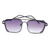RSINC Unisex Premium Metal Hinges Heavy UV Protected Sunglass | Retro Premium Metal Frame 100% UV Rectangular Dark Black | O