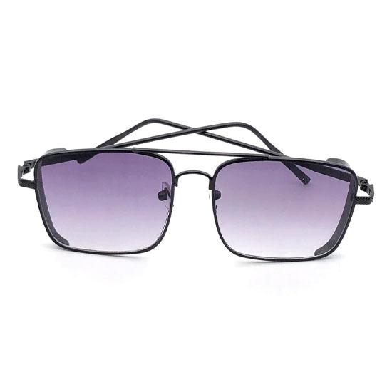 RSINC Unisex Premium Metal Hinges Heavy UV Protected Sunglass | Retro Premium Metal Frame 100% UV Rectangular Dark Black | O