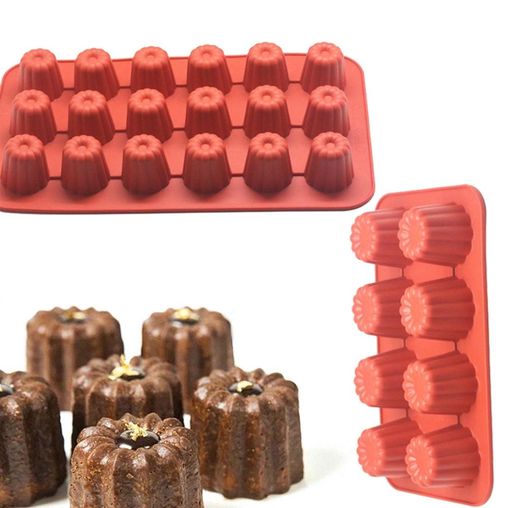 8/18 Cavities Muffin Non-Stick French Cannele Mold Baking Tool Soap Mould Candle Making Tools