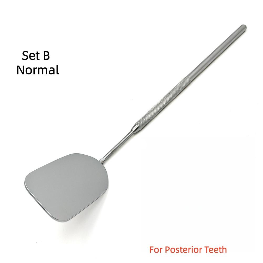 Зеркало для дентальной фотографии из нержавеющей стали, двустороннее, для передних и задних зубов, одонтология, ортодонтия, уход за полостью рта, автоклавируемое.