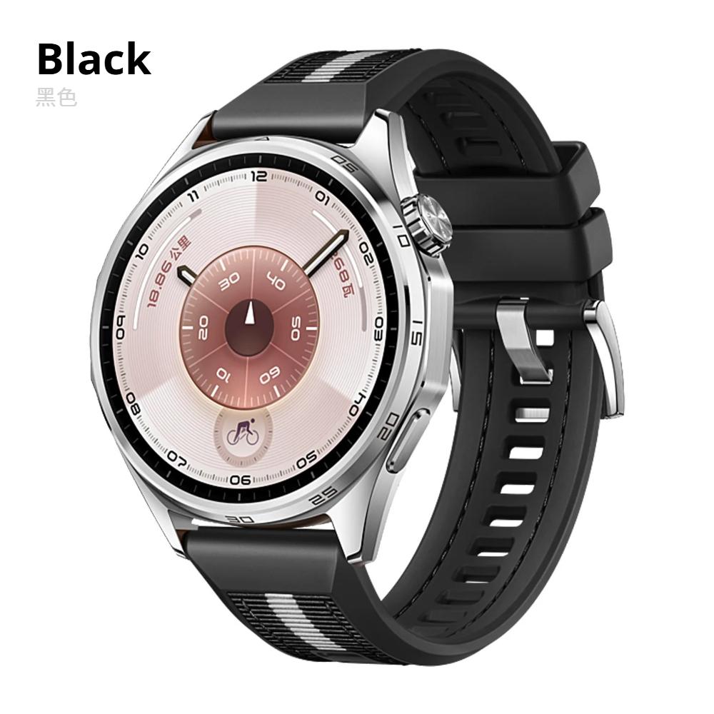 22mm Nylon Weave Silicone Strap for Huawei Watch GT6 Pro 46mm Band Wristband for Huawei GT5/GT4/GT3 46mm Bracelet Watchband