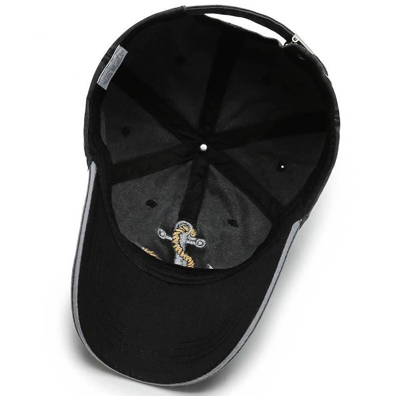 Винтажная бейсбольная шляпа унисекс с якорем и парусной вышивкой в ​​стиле ретро, ​​кепка дальнобойщика для папы, хип-хоп, уличная одежда, мода, рыбалка на открытом воздухе, спорт