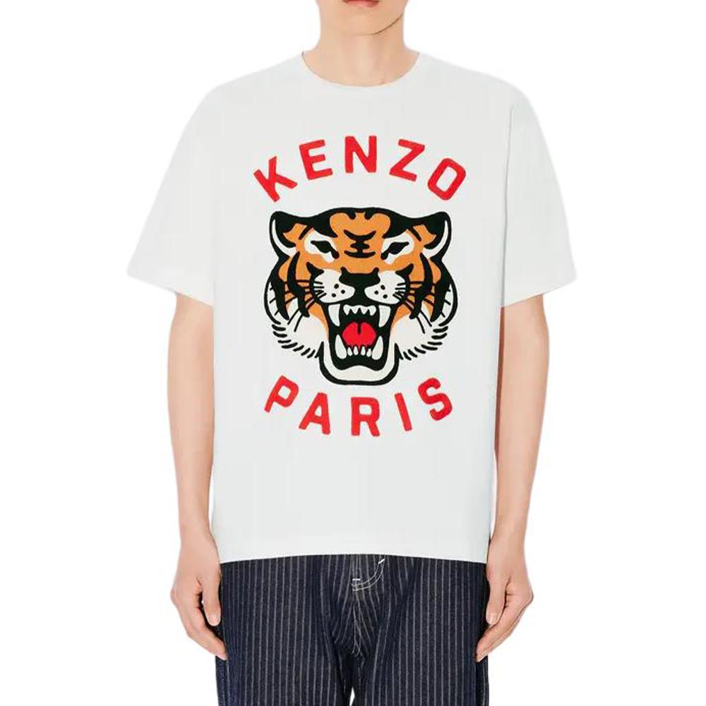 KENZO Lucky Tiger Embroidered Genderless Oversized T Shirt FE68TS0084SI-02