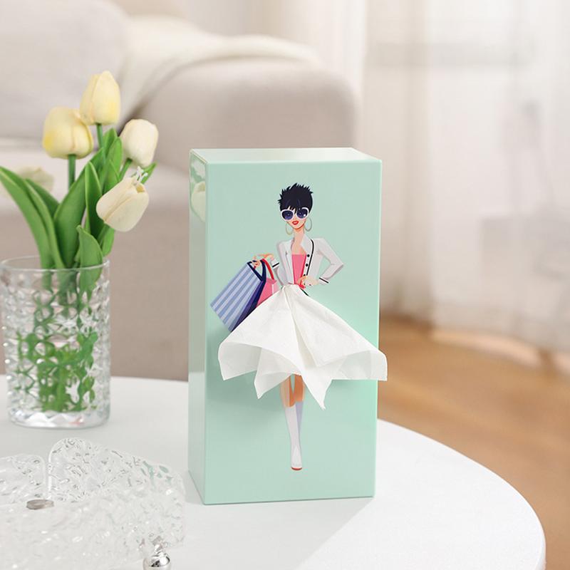 Cube Tissue Box Cover Creative Tissue Box Holder with Lid for Bathroom Multifunctional Interesting Napkin Holder with Stylish