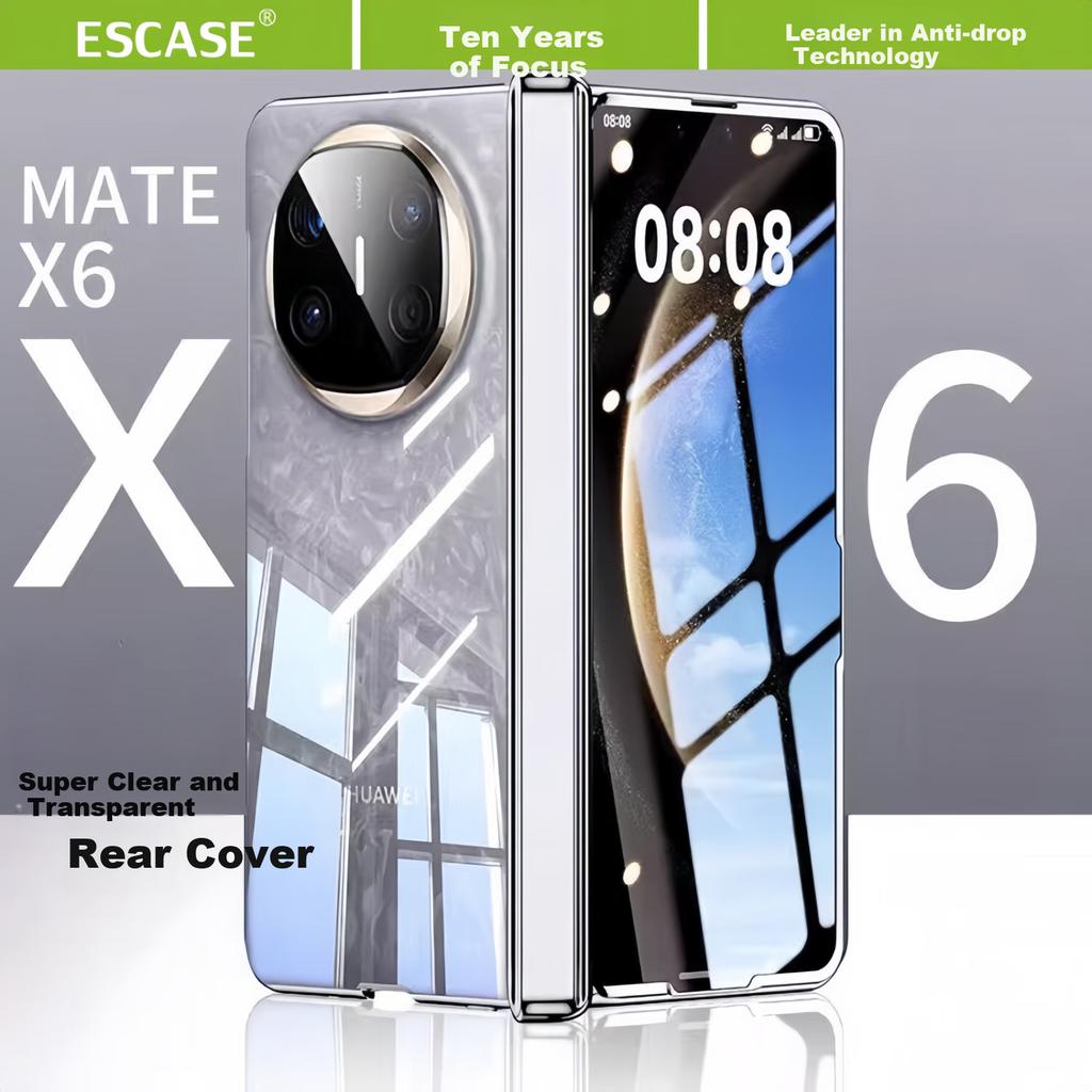 Foldable Screen Protective Case for Huawei Mate X6 X6 Collector's Edition, Ultra-Thin Transparent Shockproof Heat Dissipation Casen, Transparent