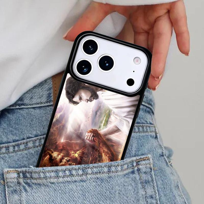 Чехол для телефона Christian Cross с изображением Иисуса Христа из Библии для iPhone 16e 15 14 13 12 17 Pro Max Plus Air 17pro Чехол Coque