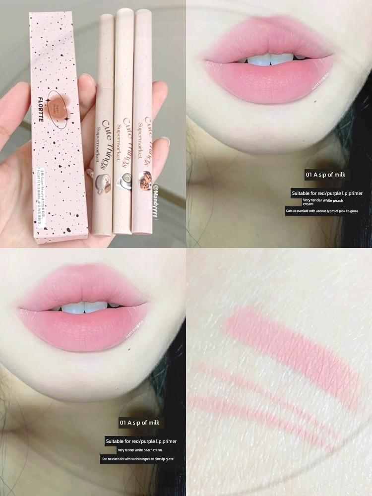 Flortte FLORTTE Lip Liner Cookie Lipstick Nude Color Lip Lacquer Waterproof Long Lasting and Does Not Fade Lip Pencil