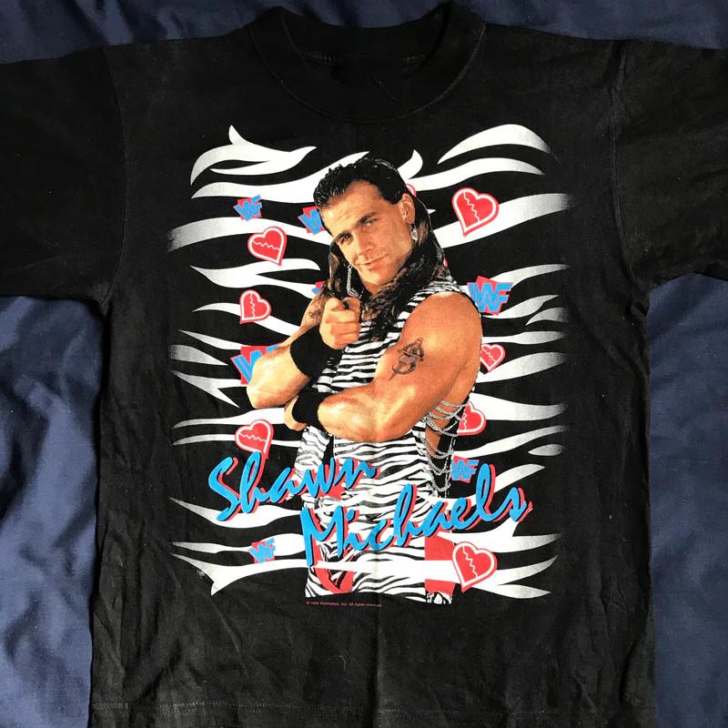Shawn Michaels Black T-Shirt Unisex Cotton Short Sleeve S To 4XL LI1354