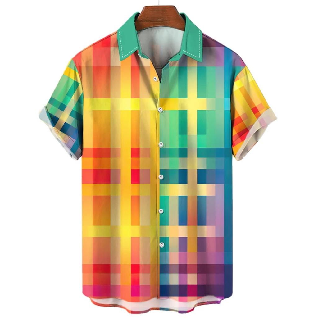 Cartoon Angry Expression Print Short Sleeve Shirt, Loose Comfortable Breathable Lapel Cardigan, Trendy Top for Vacation and Casual Wear