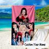Custom Name Kpop Group Portrait Microfiber Beach Towel Super Soft & Absorbent for Bath, Beach, Travel  Bath Time Accessory, Fan gifts