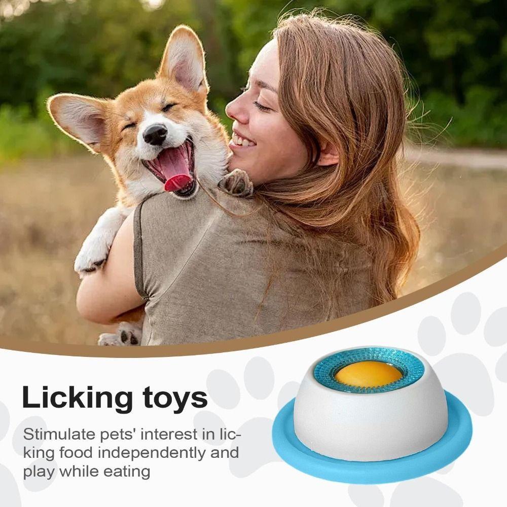 Funny Interactive Pet Lick Training Promotes Dental Health Snack Bowl Self-Soothing Slow Feeder For Dogs Cats