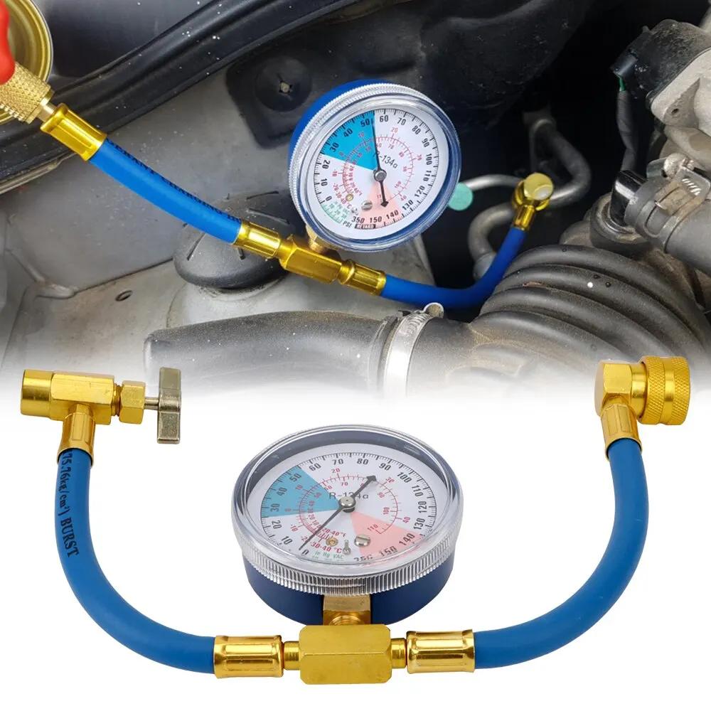 New R134a Refrigerante Open Valve Charging Pipe Freon R134a Air Conditioning Recharge Hose Car Air Conditioner Tools Visible