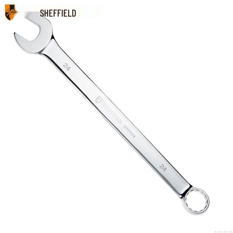 SHEFFIELD S017124 Полностью полированный комбинированный гаечный ключ