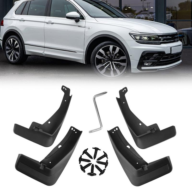 Mud Flaps for Volkswagen Tiguan L R-Line –2024 Front Left and Right; Rear Left and Right PP Mudguards Mud Flaps