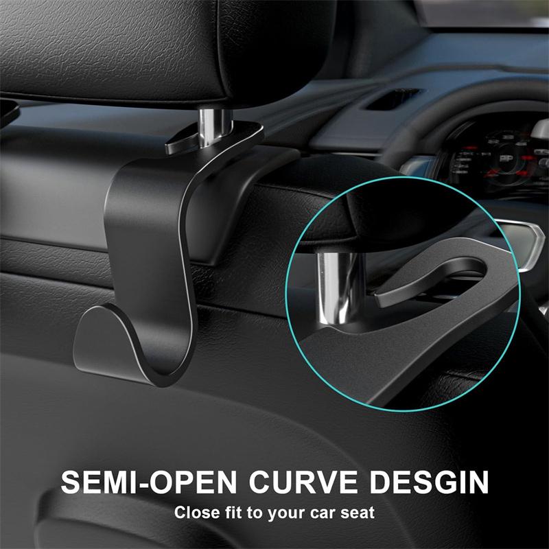 Крючок для спинки сиденья автомобиля, крючок для подголовника автомобиля, автомобильные аксессуары для салона автомобиля, черный пластиковый крючок
