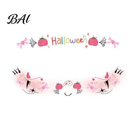 Funny Face Tattoos Halloween Tattoo Stickers, Waterproof Scary Makeup Decals for Party, Cosmetic Grade Ink Temporary Wound Scar Body Art Kids