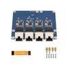 4-портовая Ethernet-адаптерная плата для RASPBERRY-Pi 5, 2,5G, высокоскоростная, без драйверов, сетевая интерфейсная карта, печатная плата 91,5 мм