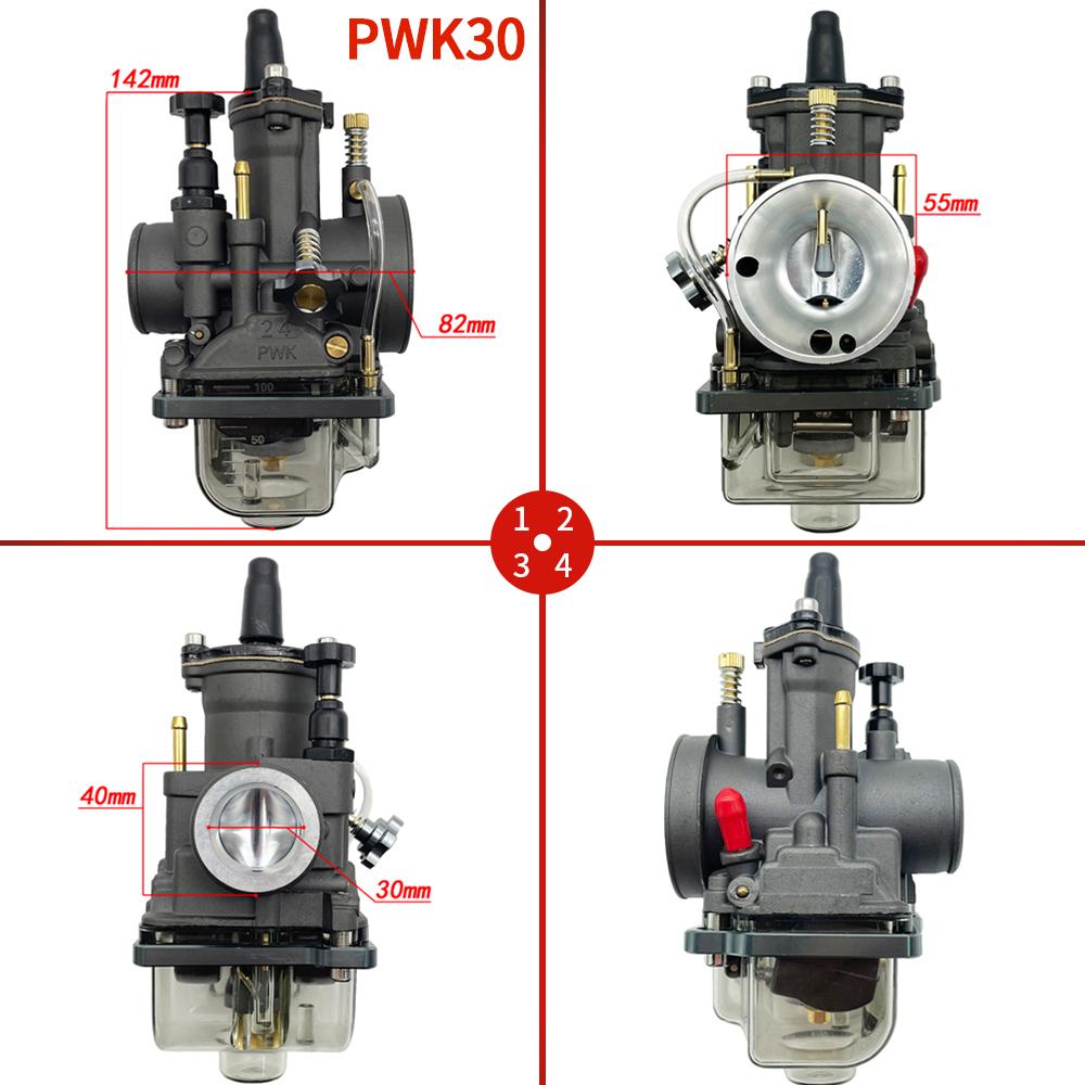 Motocross Modified Parts For Mikuni Carburetor PWK 21 24 26 28 30 32 34mm Motorcycle Flat Curtain Carb Moped Dirt Pit Bike
