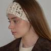 Slowslowly Sleeve Handmade Crochet Knit Big Wool Hairband _ Cream