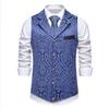 Men's Suit Vest Fashion Turn-Down Collar Pockets Suit Vests England Style Smart Casual Vintage Gentleman Leisure Party Waistcoat