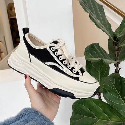 Модные парусиновые туфли для женщин, повседневная спортивная обувь на толстой платформе, белые кроссовки для женщин, толстая подошва, Tenis Feminino Zapatos Mujer
