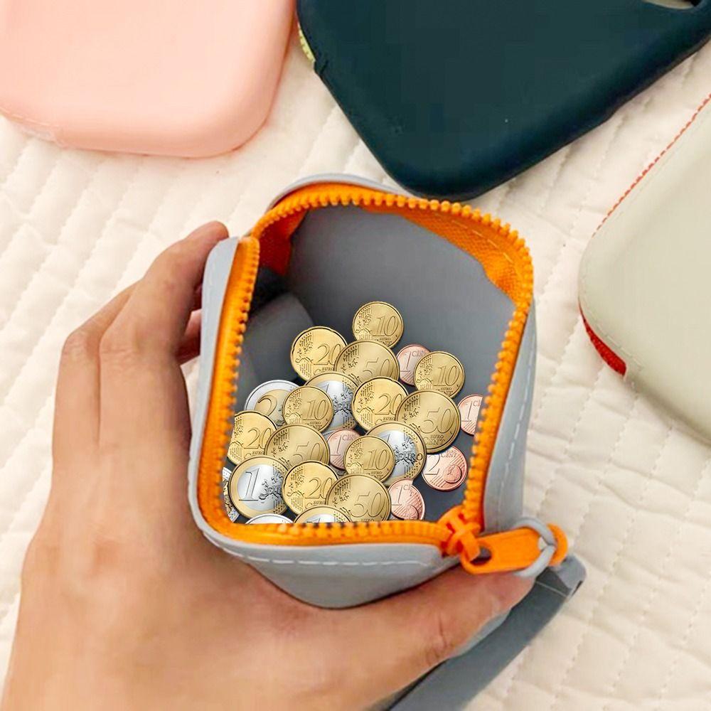 Силиконовый силиконовый чехол для хранения Большая емкость для кабеля передачи данных Маленькая сумка для ключей и карточек для путешествий