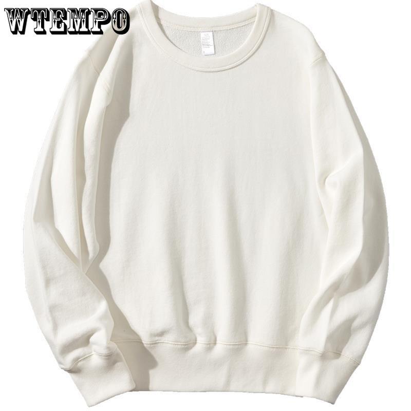 Весенние и осенние мужские повседневные минималистичные толстовки большого размера с круглым вырезом, базовые предметы гардероба, пуловеры больших размеров, толстовки