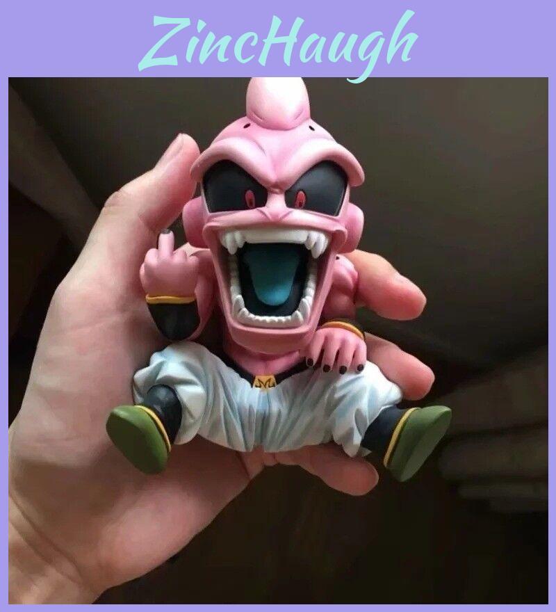 Премиальное качество Dragon Ball Z Супер Сайян Кид Буу Вертикальная фигурка из ПВХ со средним пальцем