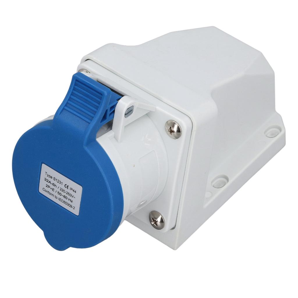Industrial Connector Electrical 3 Pin 32A 2P+E IP44 Waterproof Dustproof 220‑250V