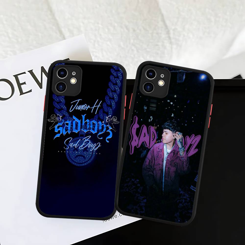 Чехол для телефона Junior H SAD BOYZ 4 LIFE Для IPhone 16 15 14 X XR XS 7 8 Plus 11 12 13 Pro MAX 13mini Матовый противоударный чехол