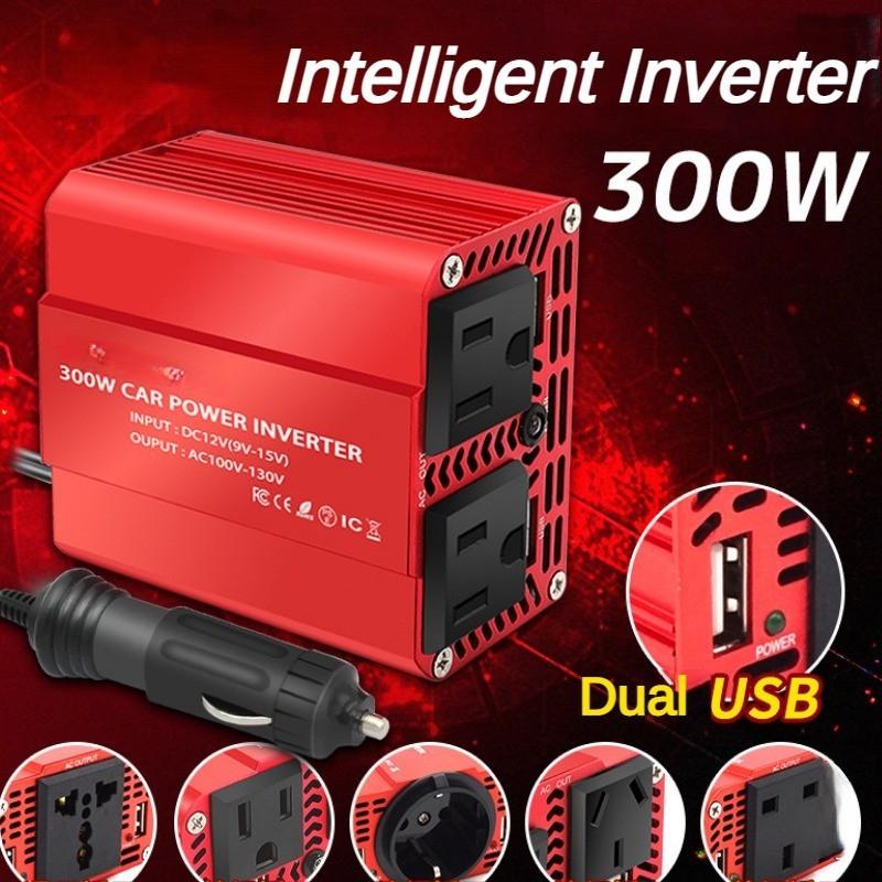 300 Вт Интеллектуальный Автомобильный Инвертор Двойной USB Преобразователь Питания Многофункциональный Портативный Адаптер Питания