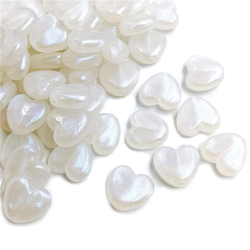 Material Round Pendant Charms Bowknot Rabbit Flat Love Heart Beads 10Pcs Fluorescent Handmade DIY Jewelry Accessories Arcylic Fashion Accessories