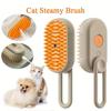 Rechargeable Cat & Dog Grooming Brush - Steam-Powered Deshedding Tool with Anti-Static Technology