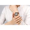 Men Women Couple Diamond-bordered Waterproof Leather Belt Luminous Quartz Watch Wristwatch