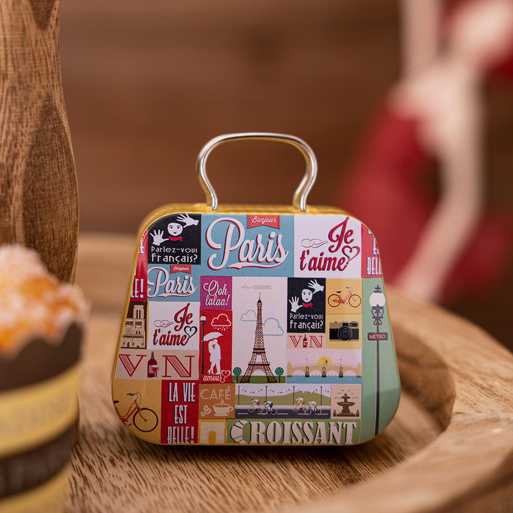 Christmas Decoration 2025 Metal Box Handbag Shape Tin Jar Jewelry Storage Case Kids Gift Can Storage Boxes 2026 Xms Party Decors